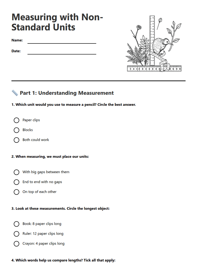 Measuring with Non-Standard Units
