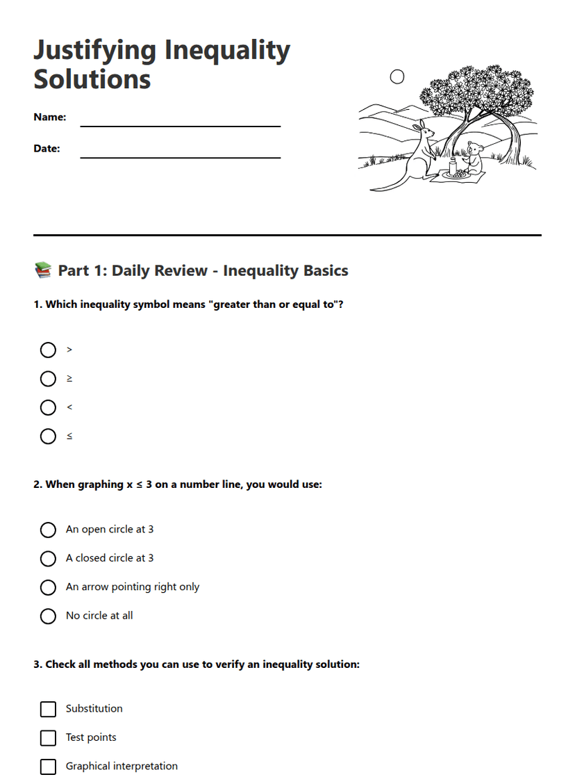 Justifying Inequality Solutions