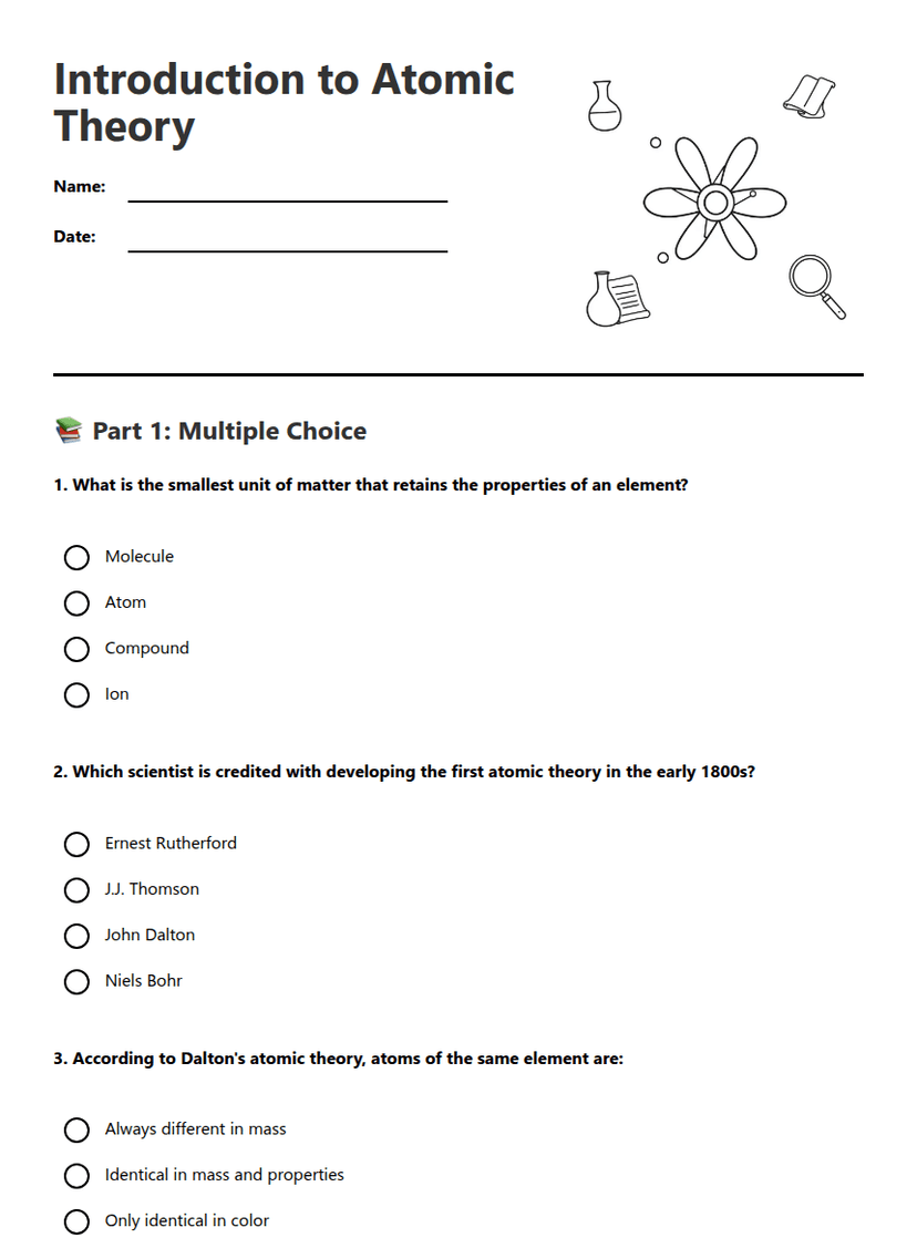 Introduction to Atomic Theory
