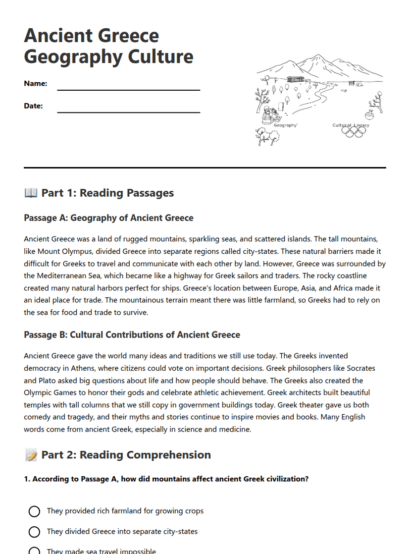 Ancient Greece Geography Culture