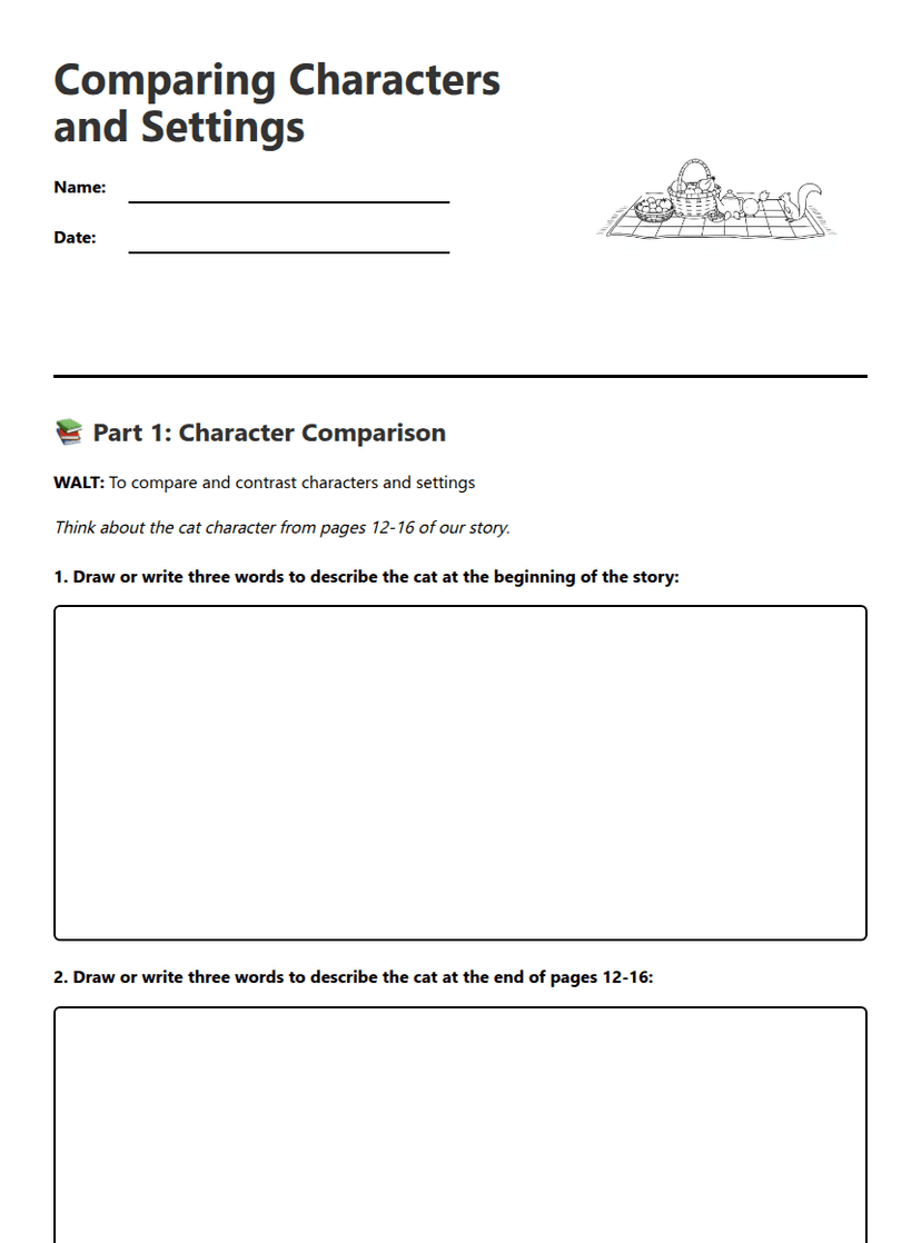 Comparing Characters and Settings