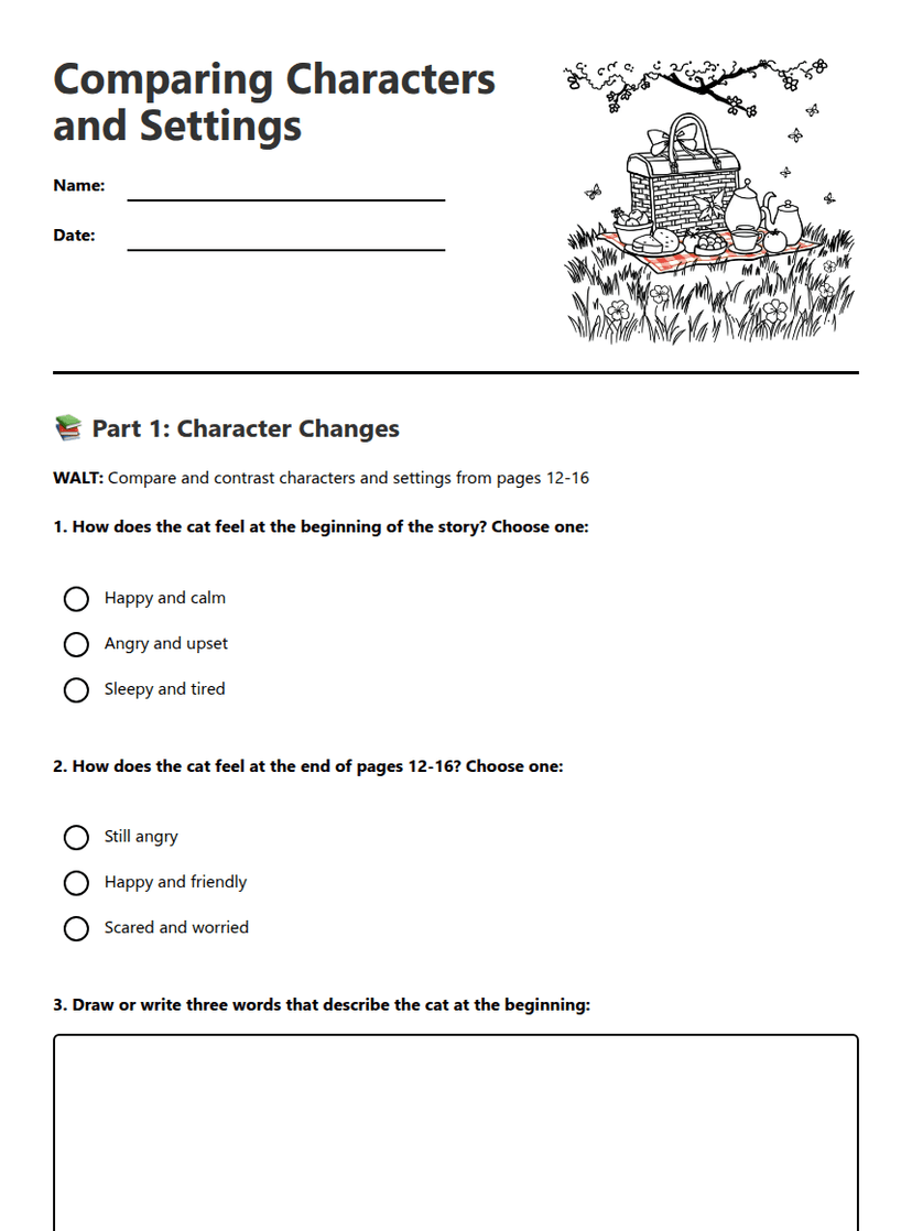 Comparing Characters and Settings