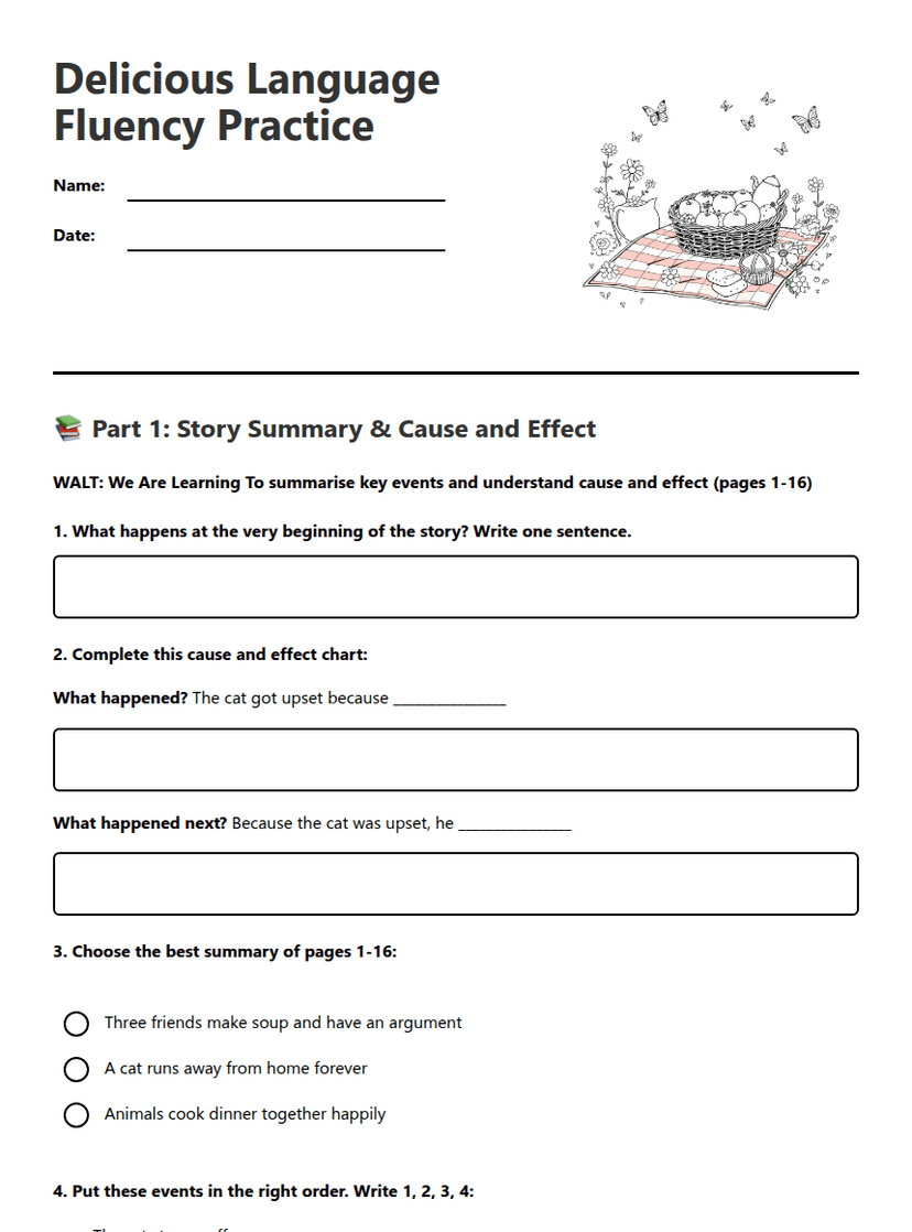 Delicious Language Fluency Practice