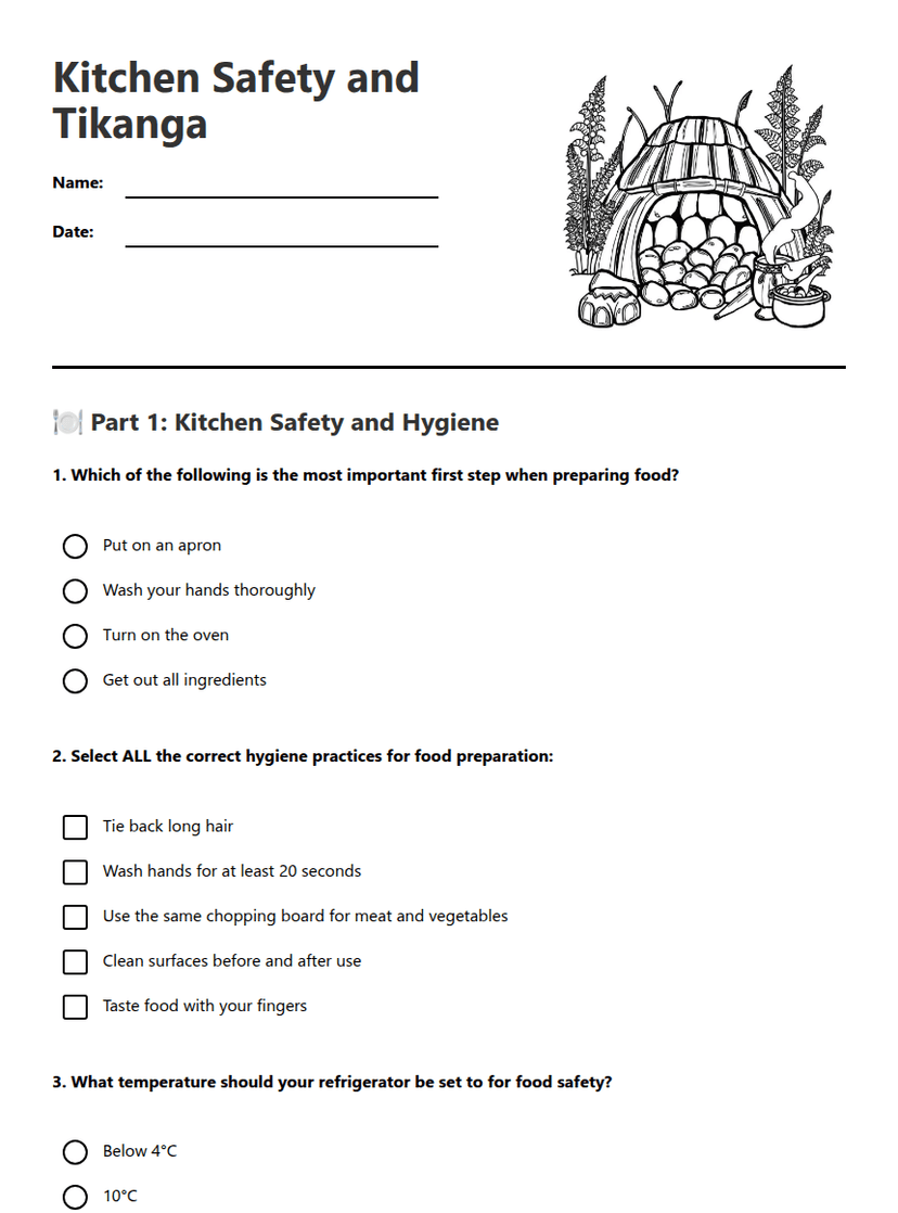 Kitchen Safety and Tikanga