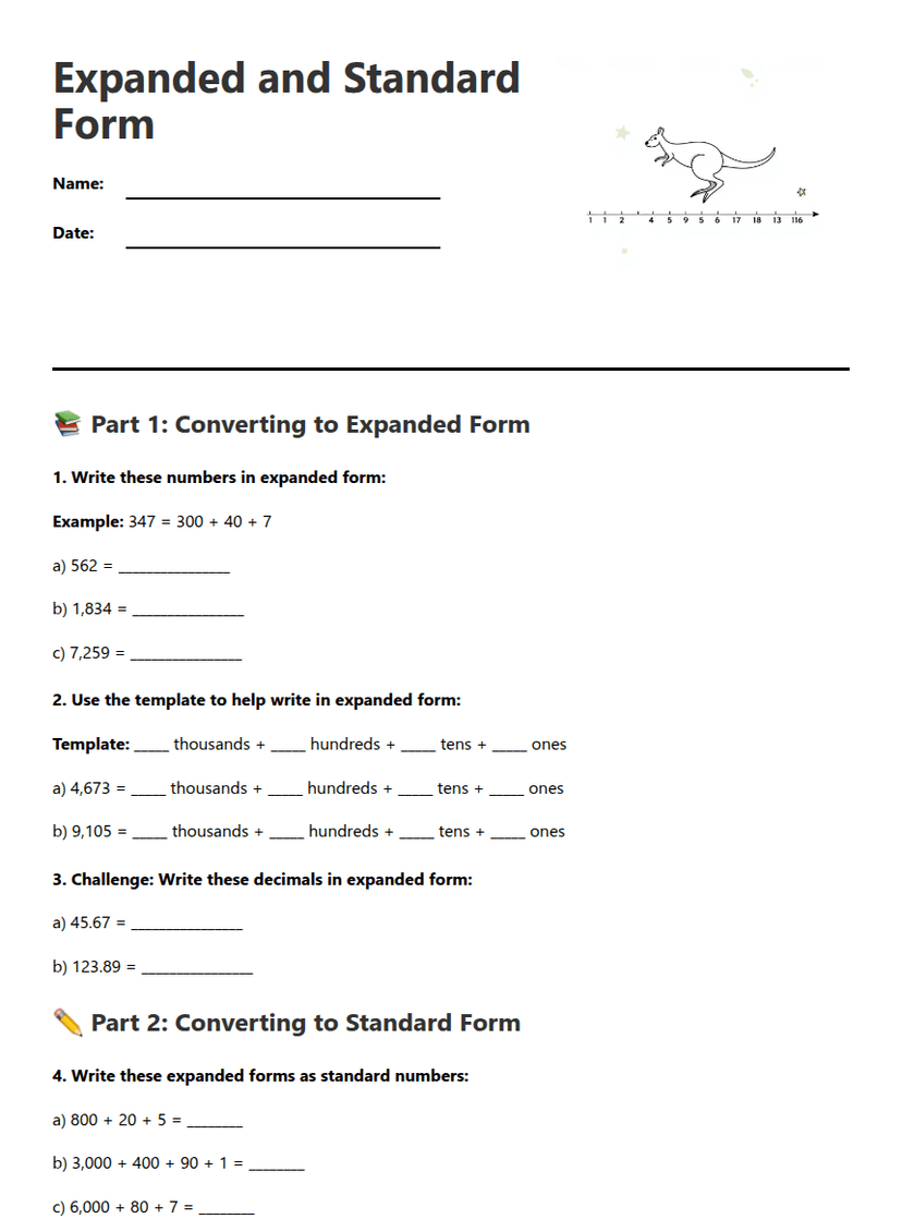 Expanded and Standard Form