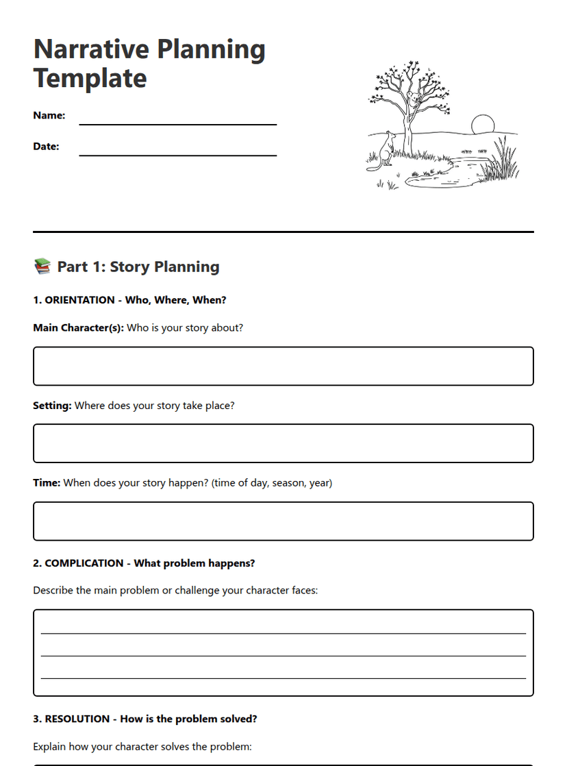 Narrative Planning Template