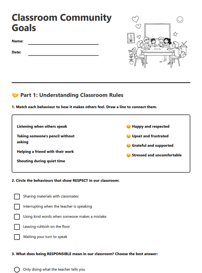 Classroom Community Goals