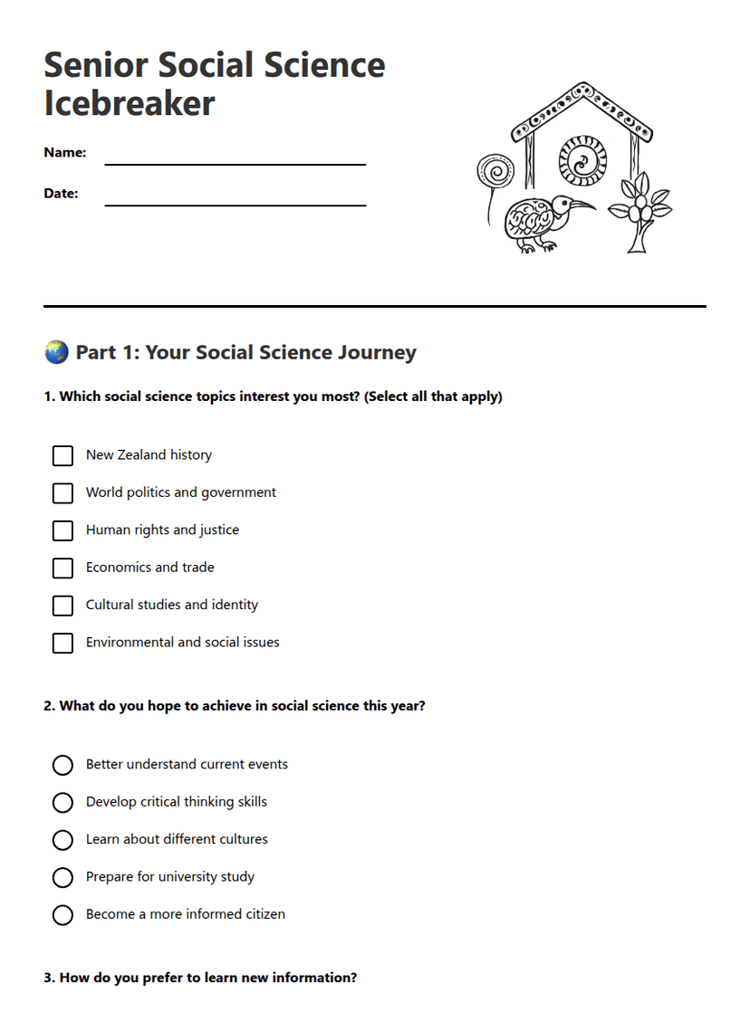 Senior Social Science Icebreaker