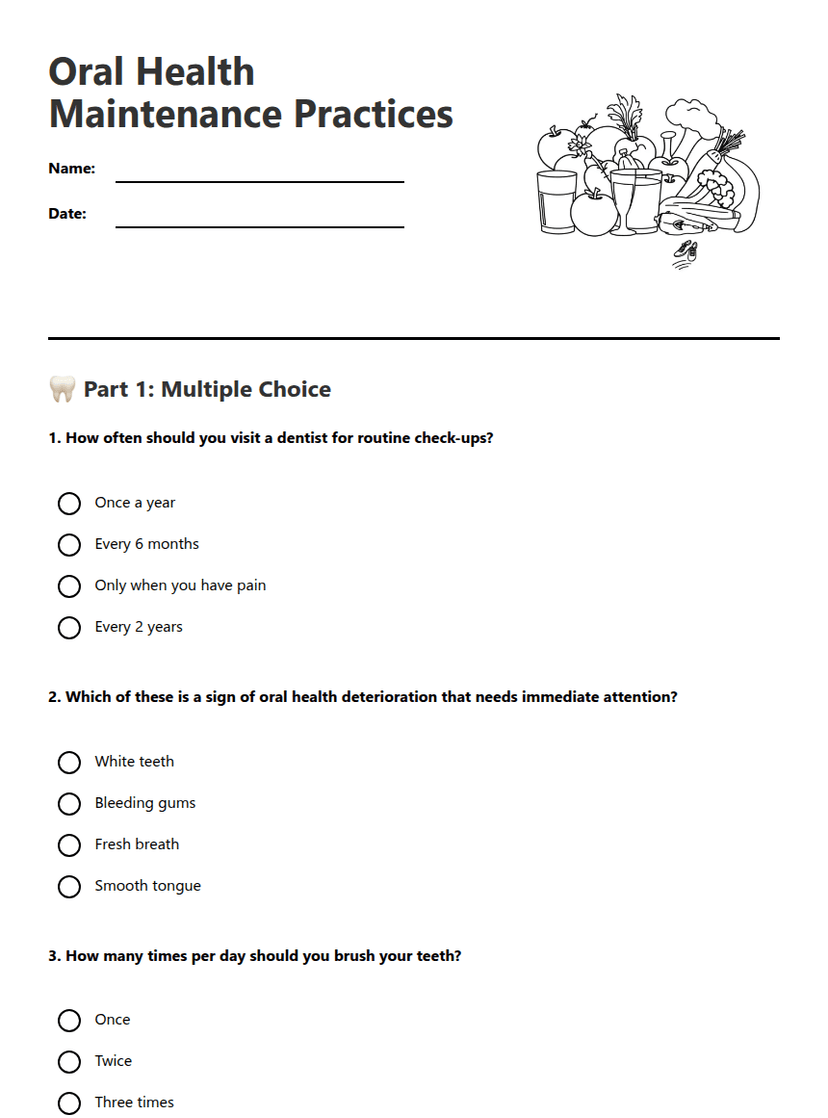 Oral Health Maintenance Practices
