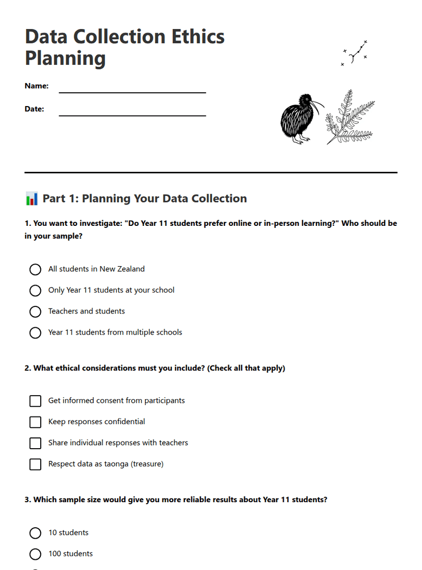 Data Collection Ethics Planning