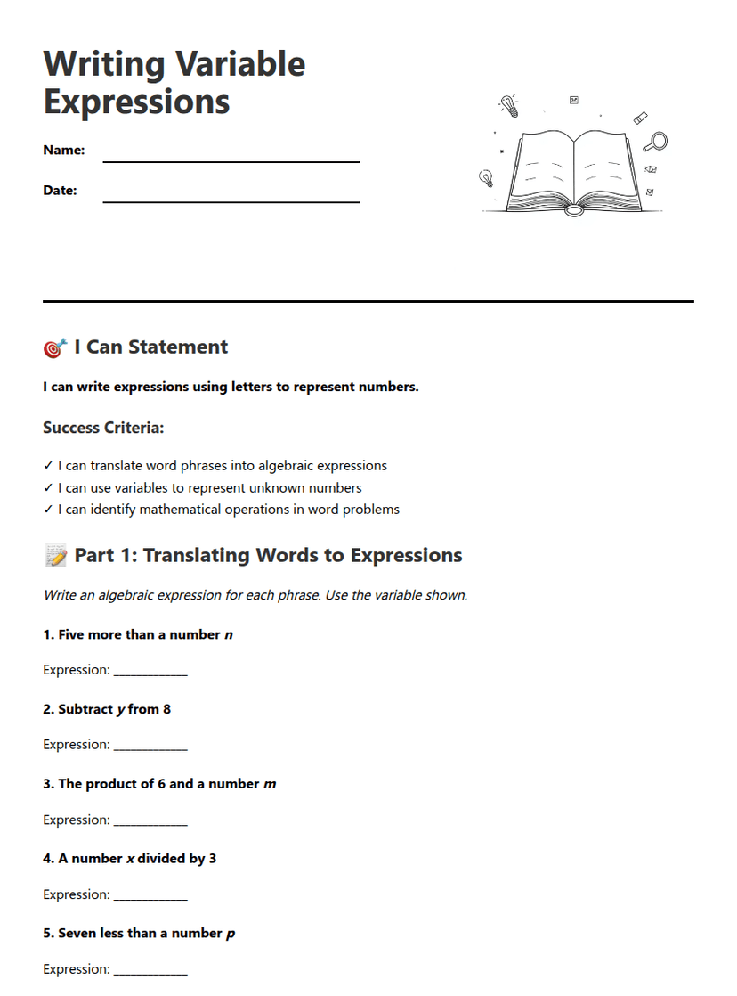 Writing Variable Expressions