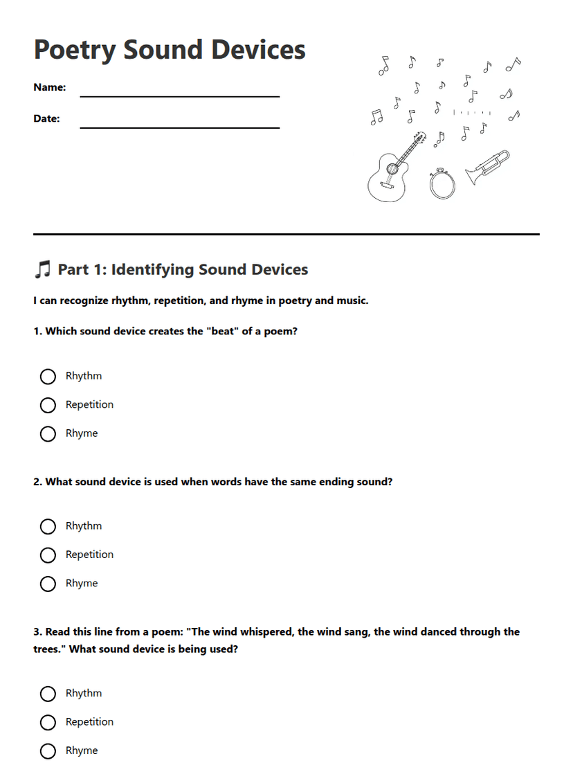 Poetry Sound Devices