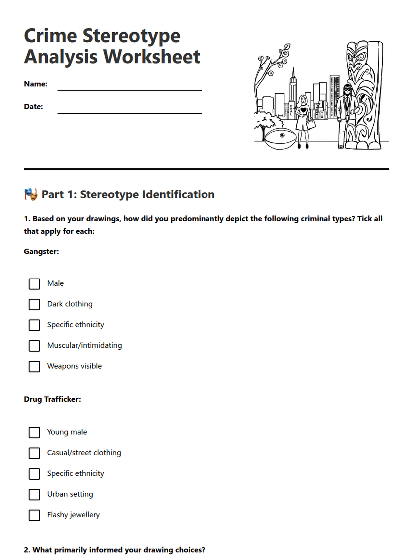 Crime Stereotype Analysis Worksheet