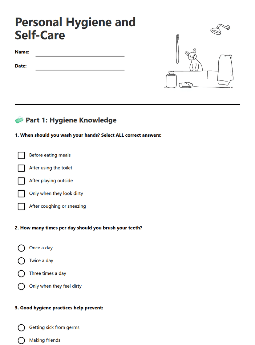 Personal Hygiene and Self-Care