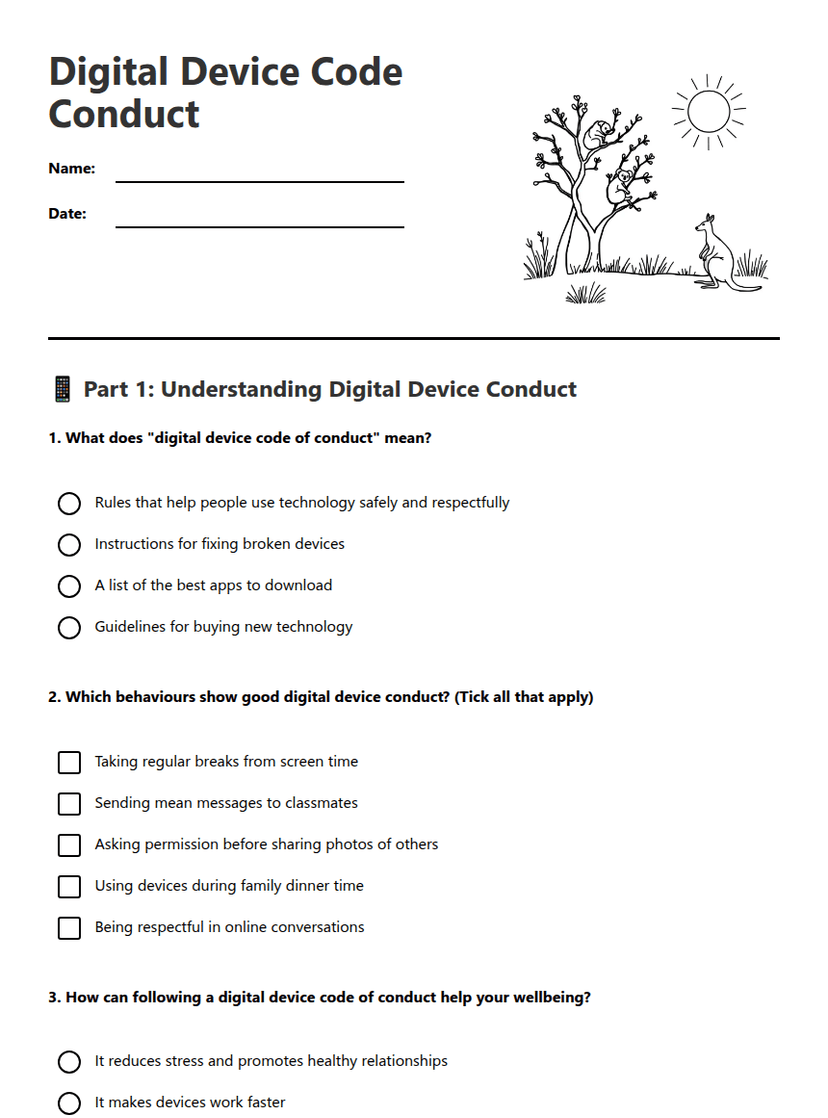 Digital Device Code Conduct