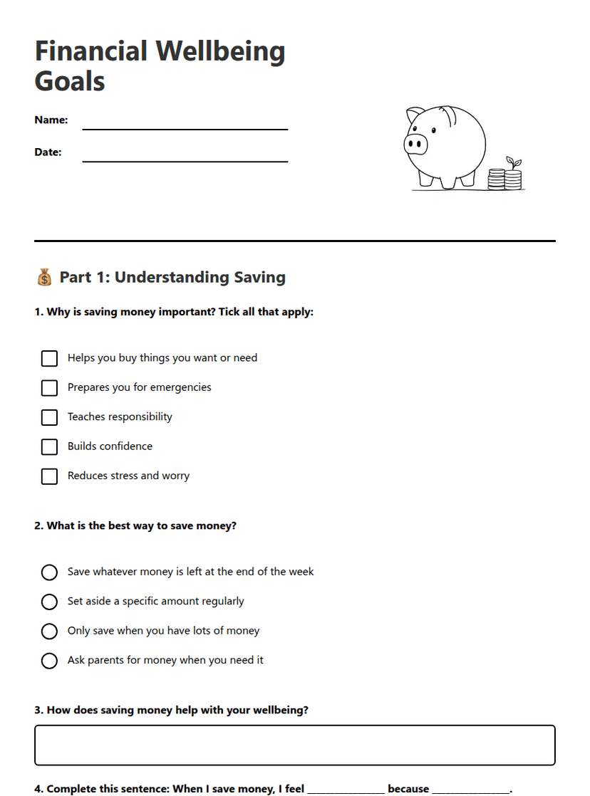 Financial Wellbeing Goals