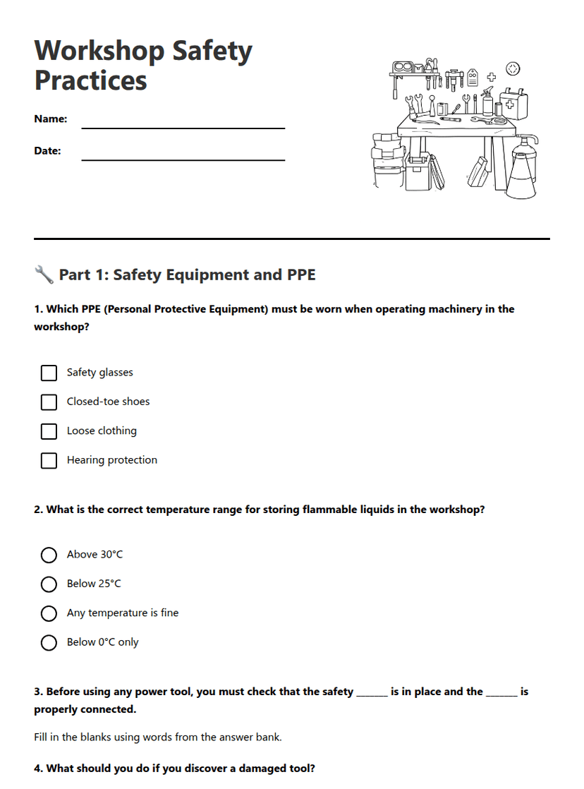 Workshop Safety Practices