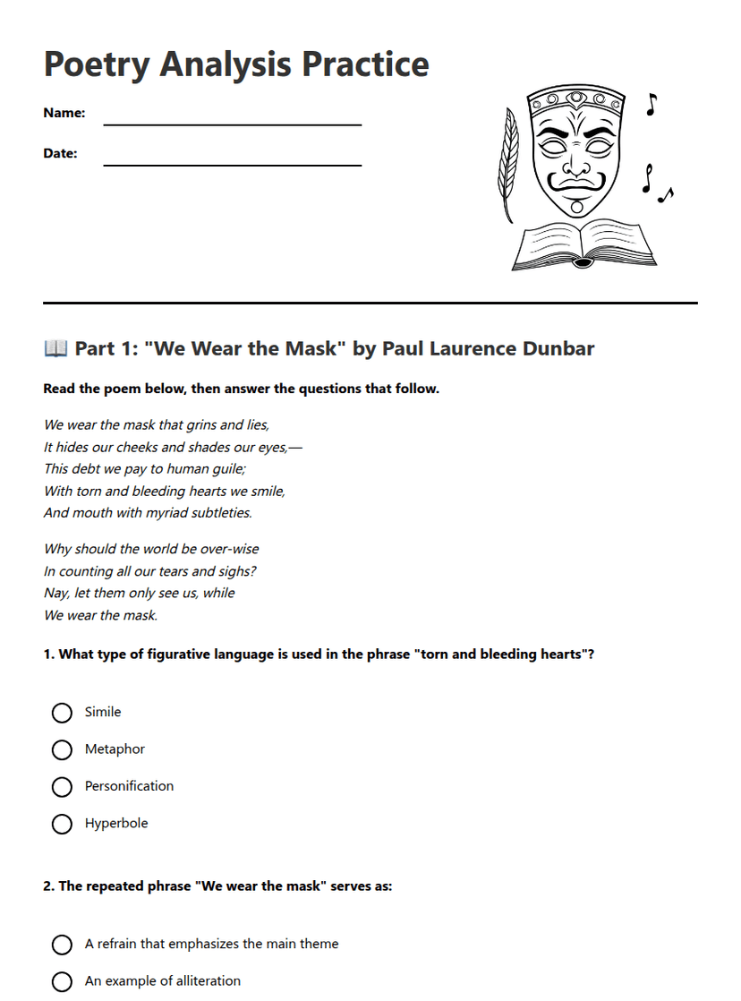 Poetry Analysis Practice