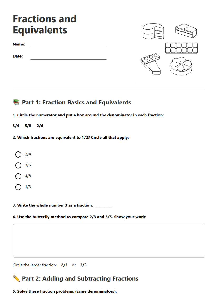 Fractions and Equivalents