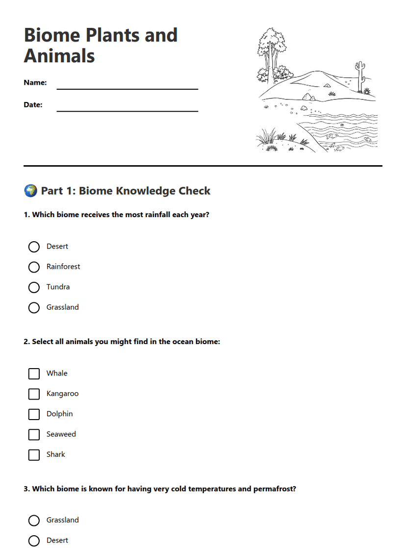 Biome Plants and Animals