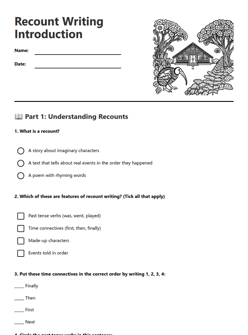 Recount Writing Introduction