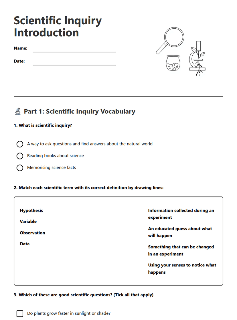 Scientific Inquiry Introduction