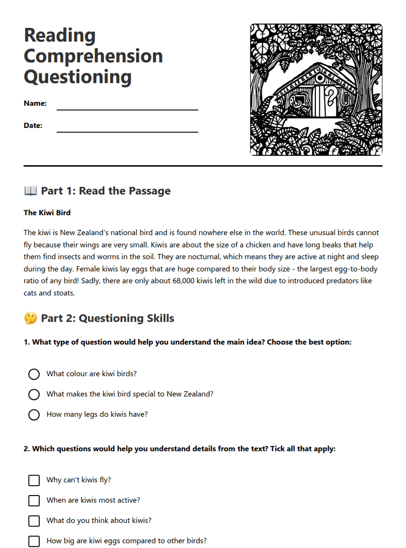 Reading Comprehension Questioning
