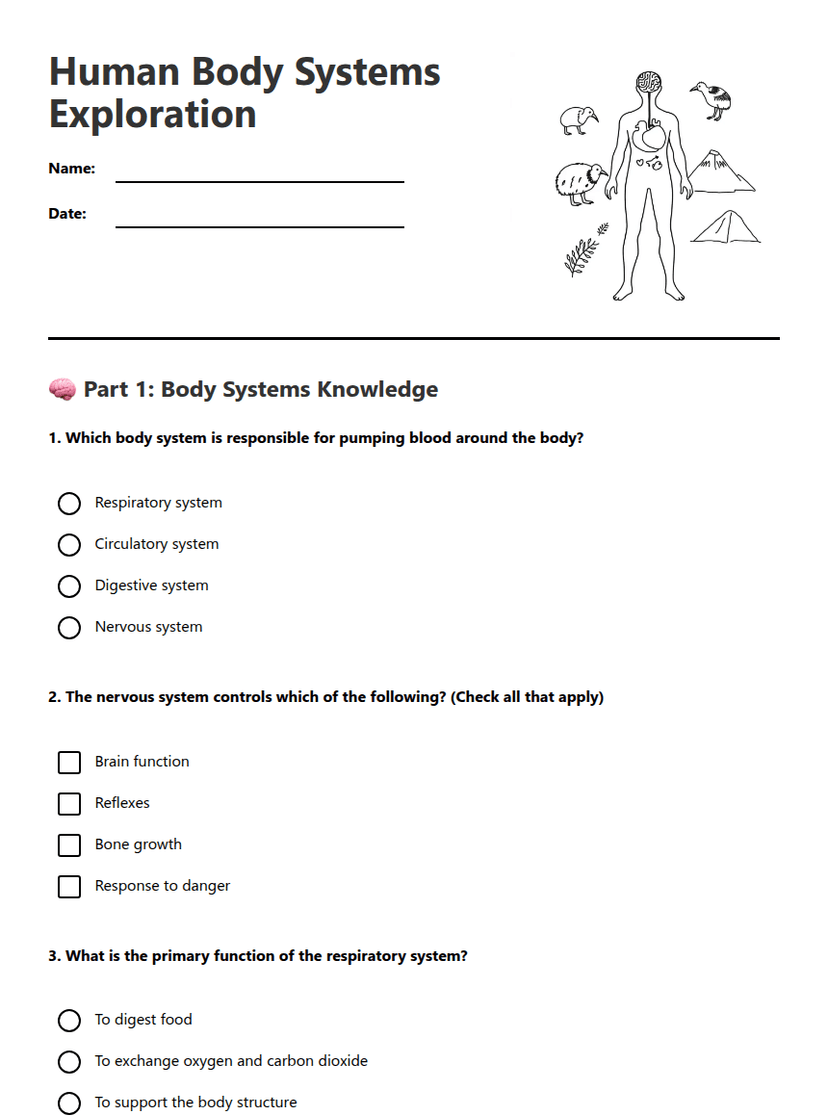Human Body Systems Exploration