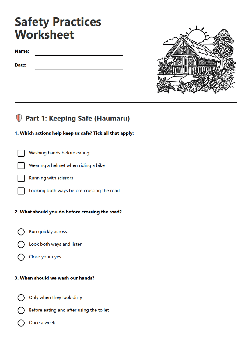 Safety Practices Worksheet