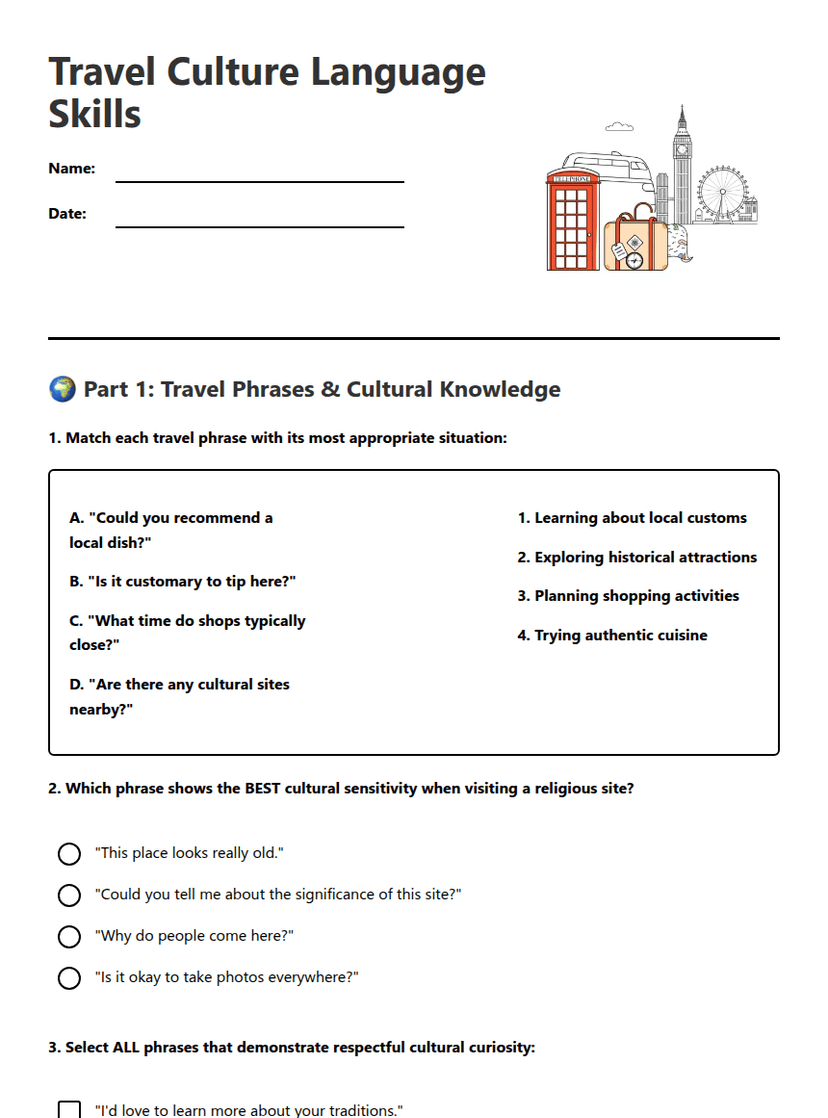 Travel Culture Language Skills