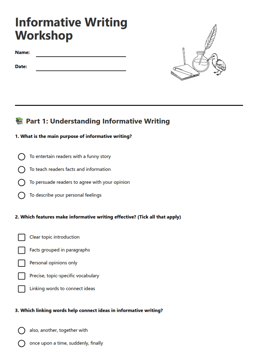 Informative Writing Workshop