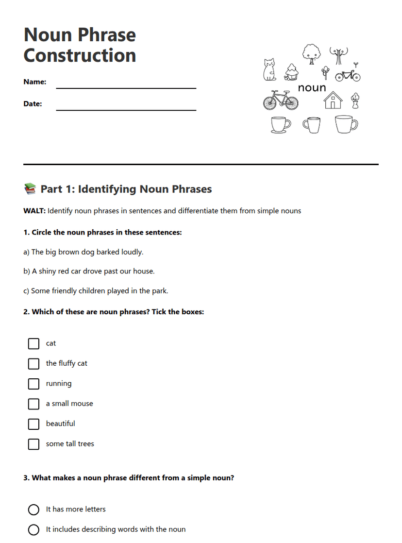 Noun Phrase Construction