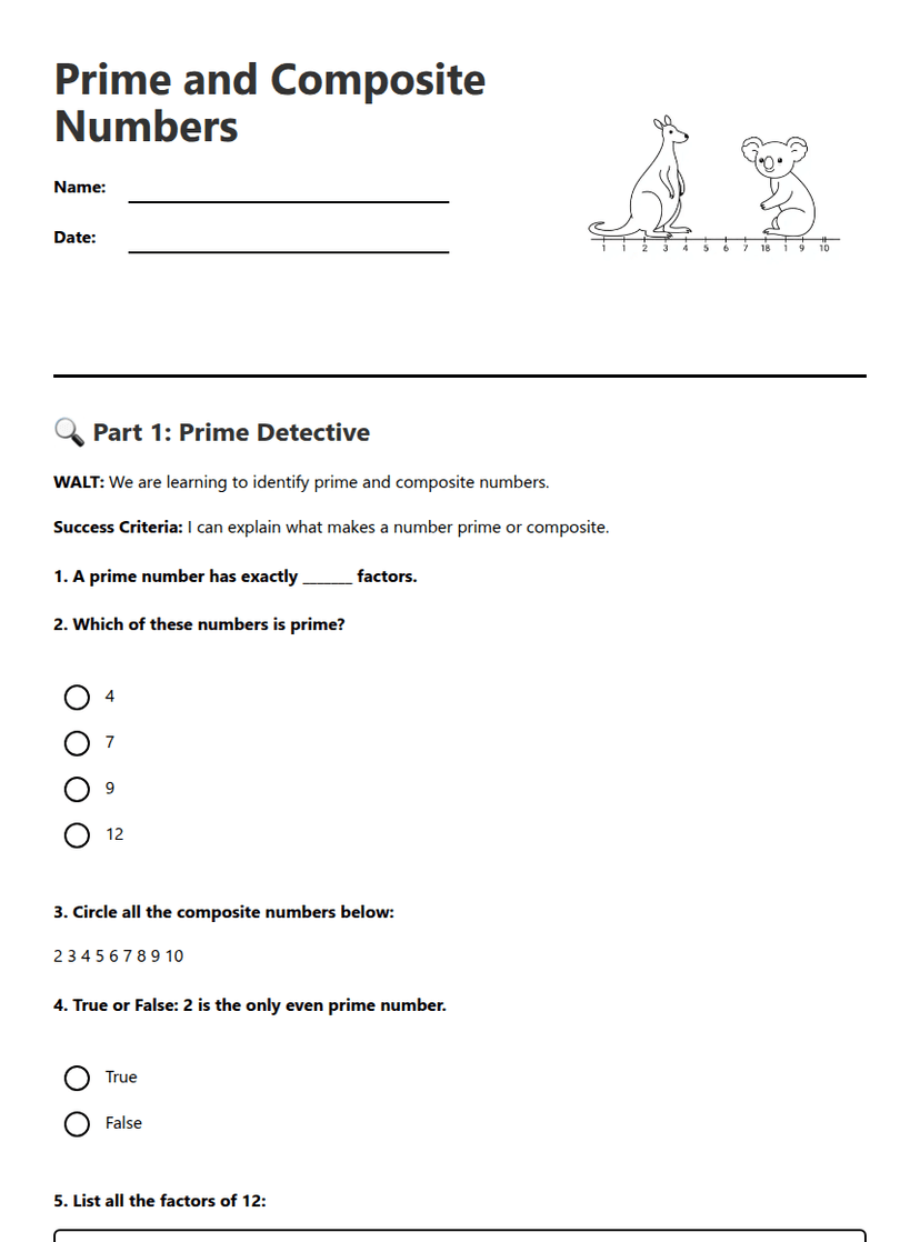 Prime and Composite Numbers
