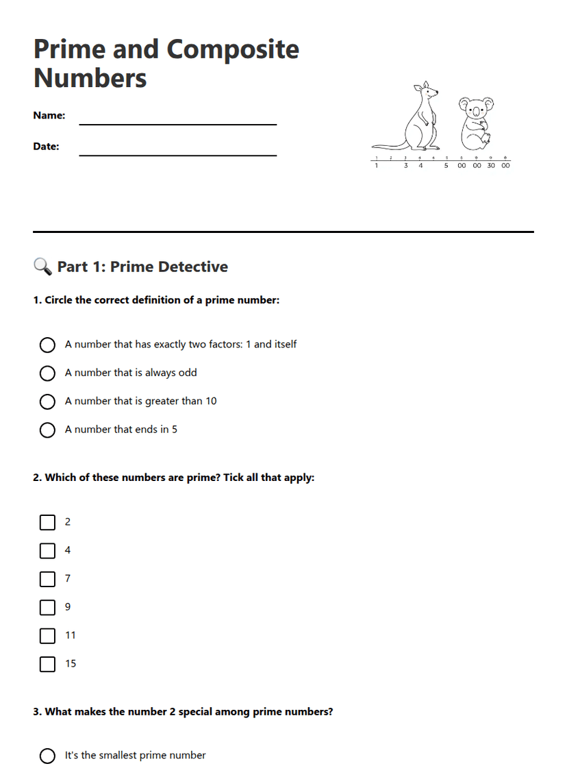 Prime and Composite Numbers