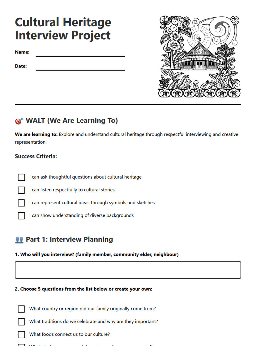 Cultural Heritage Interview Project