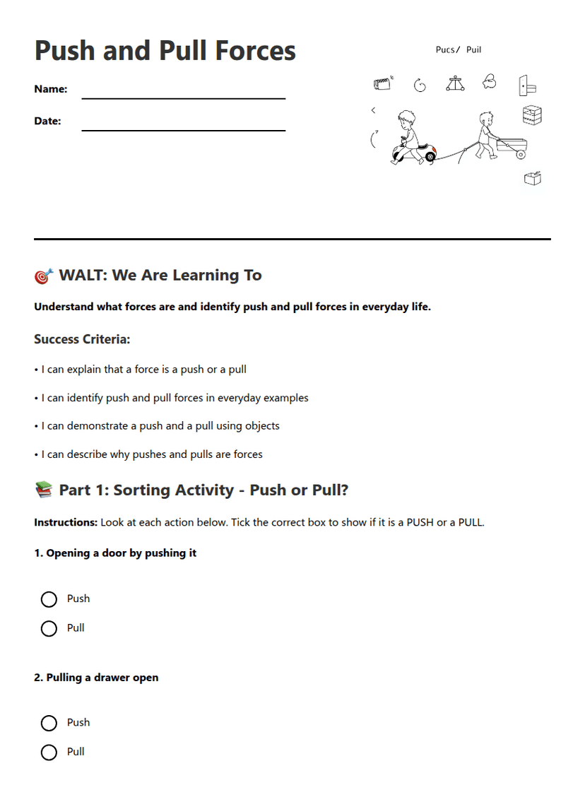Push and Pull Forces