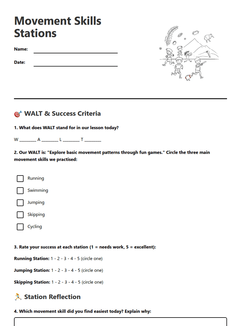 Movement Skills Stations