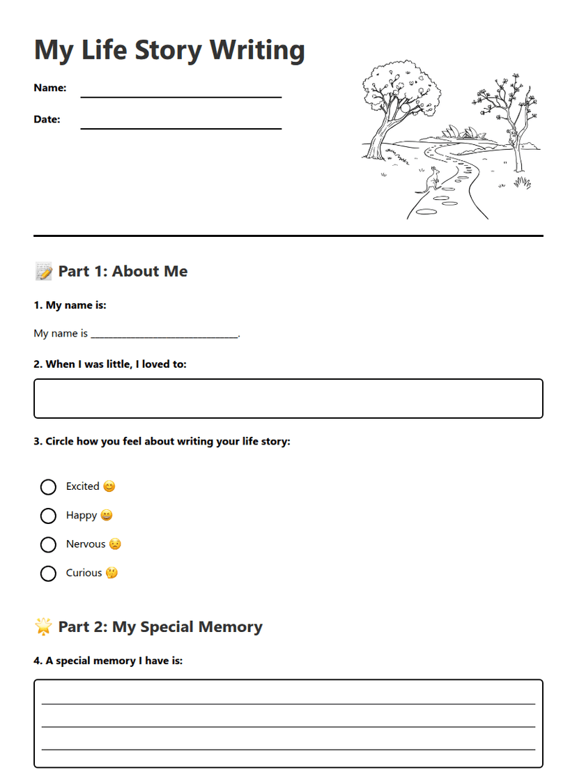My Life Story Writing