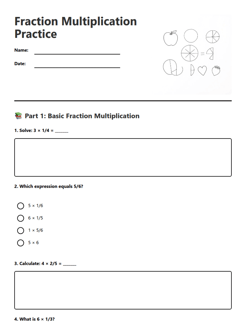 Fraction Multiplication Practice
