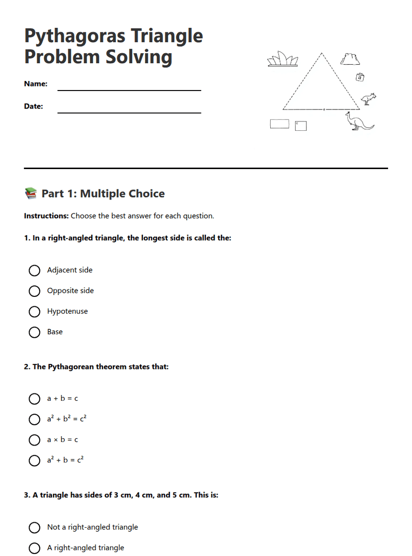 Pythagoras Triangle Problem Solving