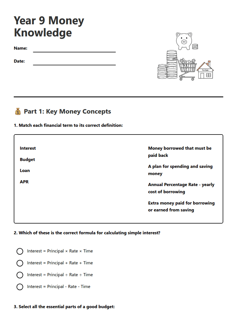 Year 9 Money Knowledge