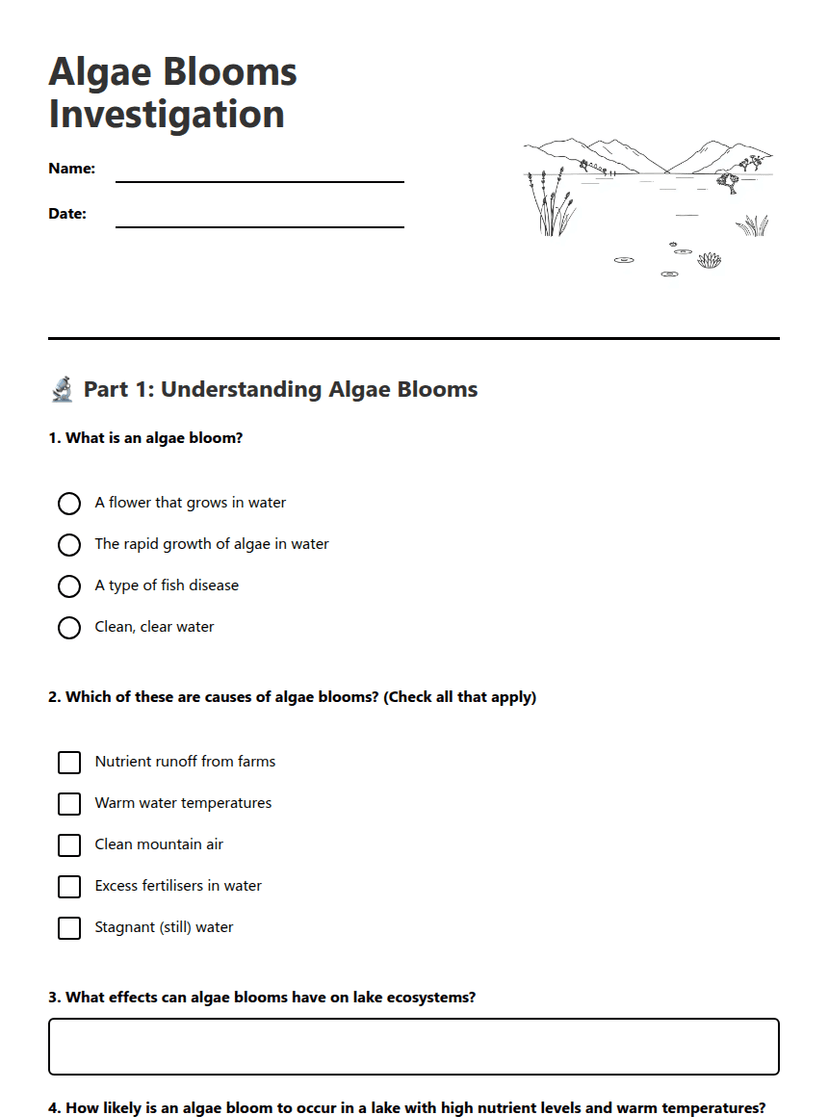 Algae Blooms Investigation