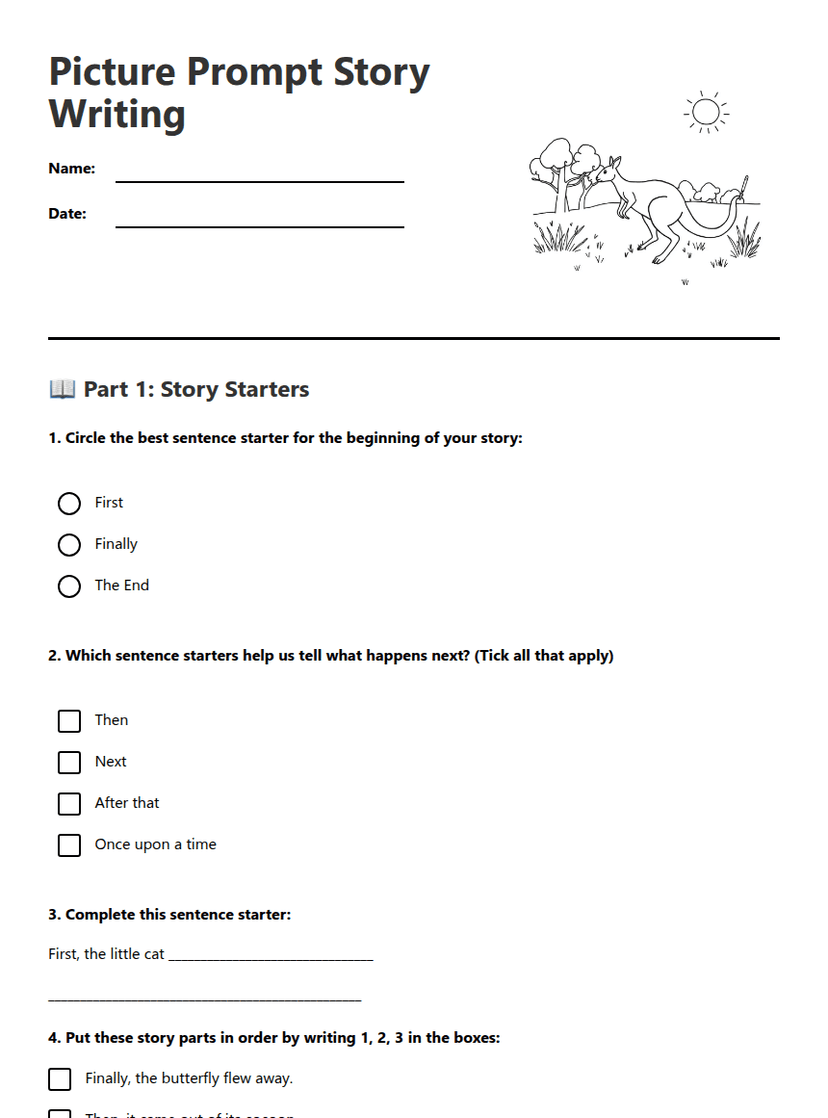 Picture Prompt Story Writing