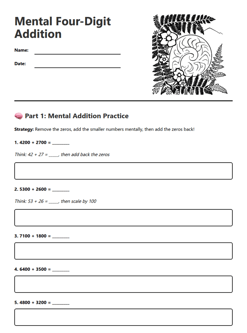 Mental Four-Digit Addition