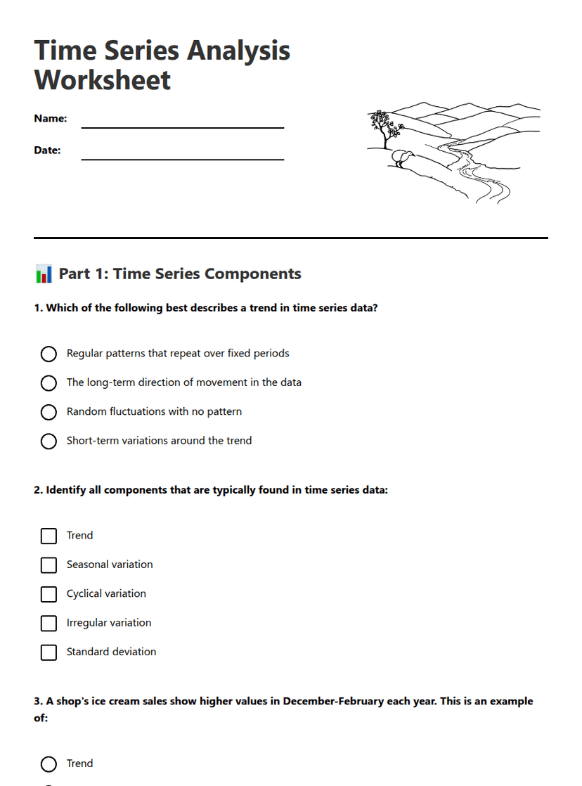 Time Series Analysis Worksheet