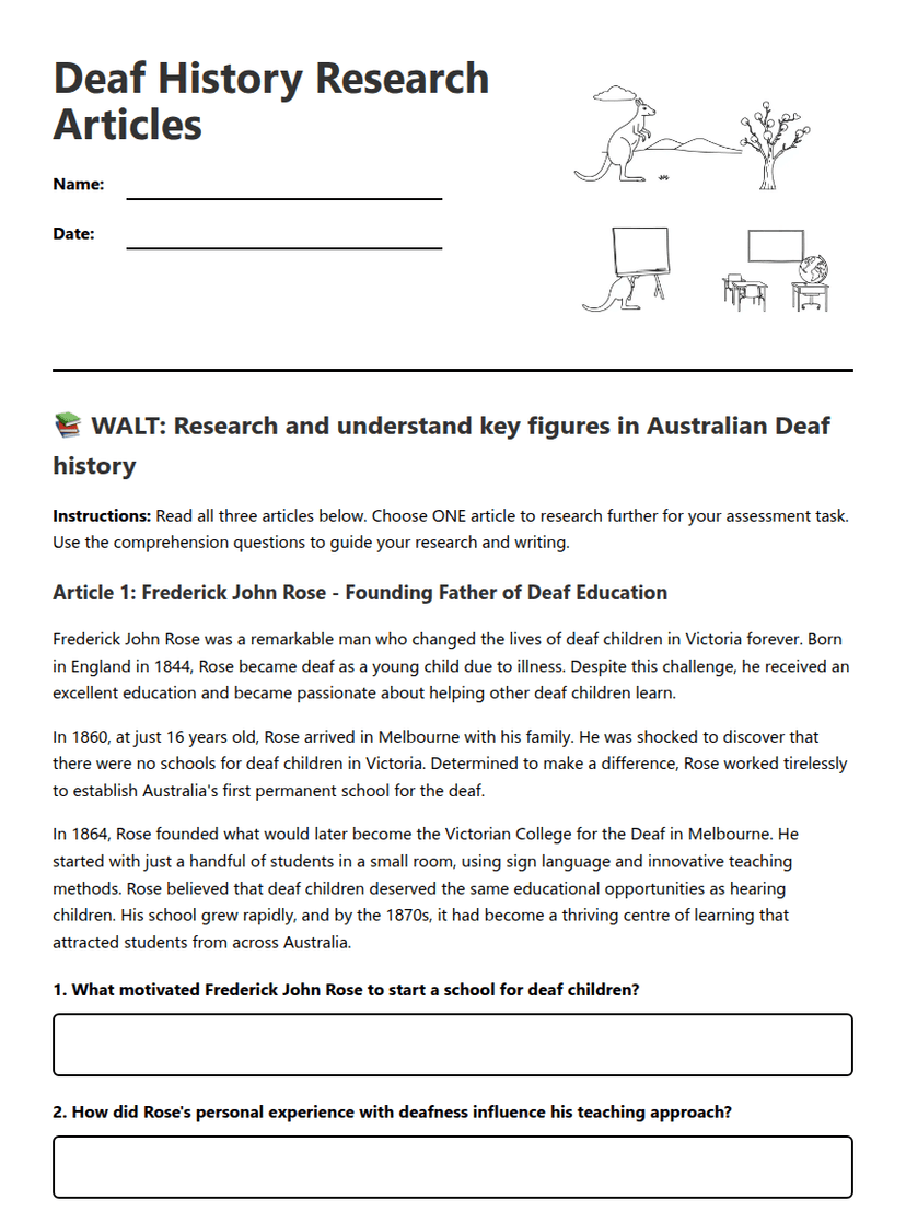 Deaf History Research Articles