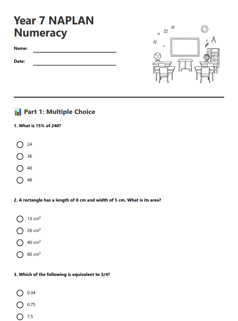 Year 7 NAPLAN Numeracy