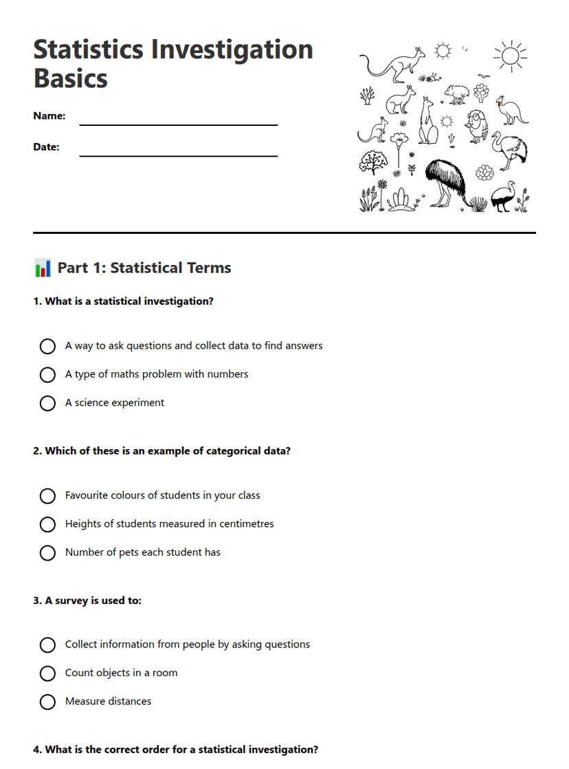 Statistics Investigation Basics