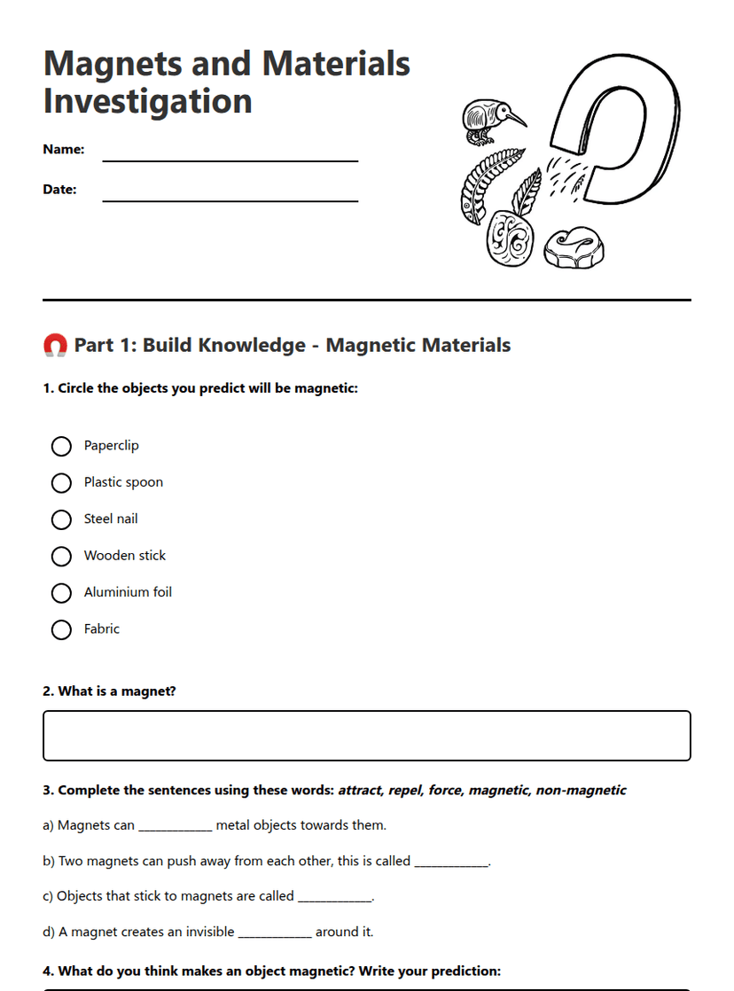 Magnets and Materials Investigation
