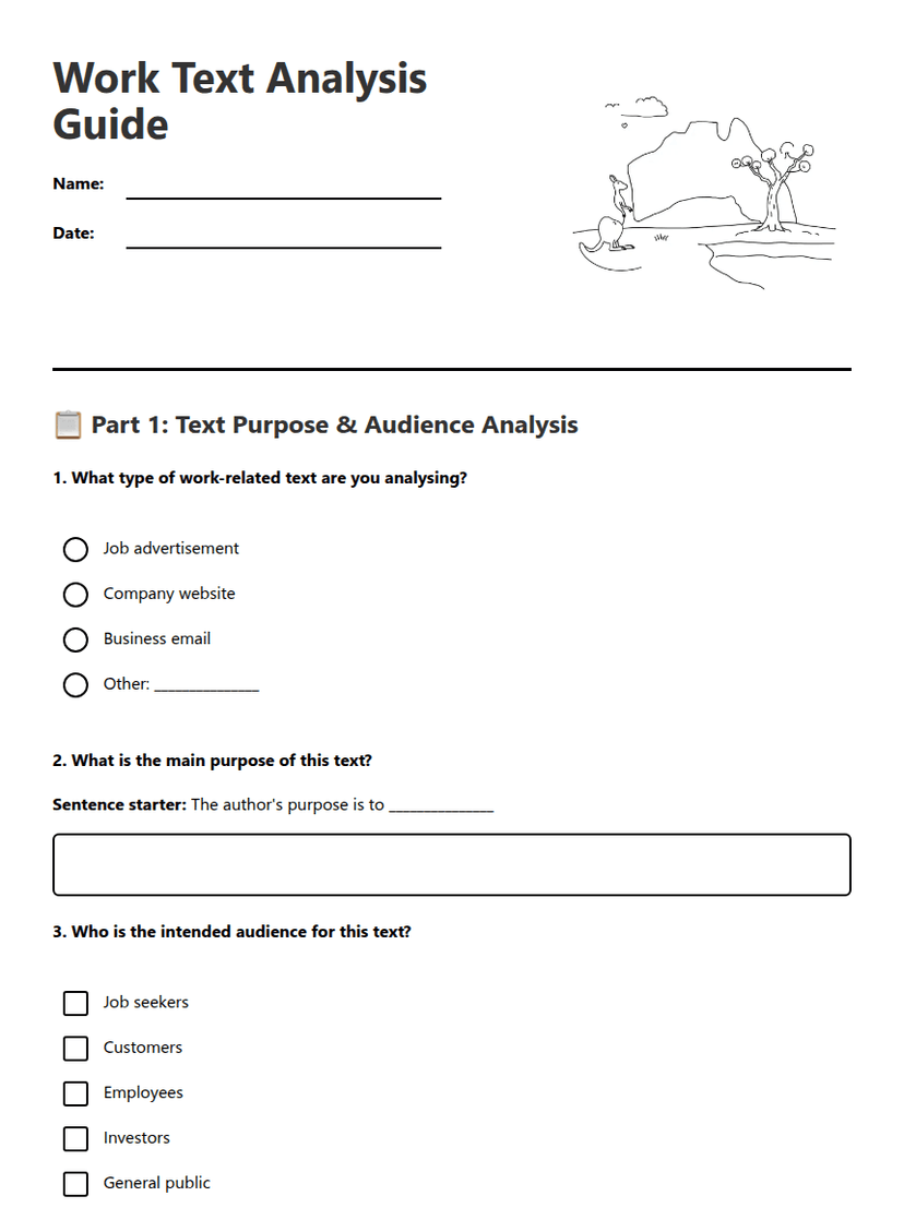 Work Text Analysis Guide